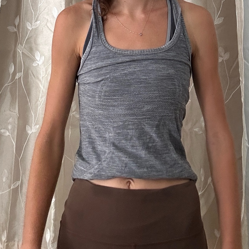 LULULEMON grey racerback top